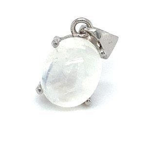Moonstone 5.15ct Platinum Solid Silver Pendant